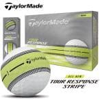 テーラーメイド(TAYLOR MADE) ゴルフボール TMJ25 Tour Resp Stripe NEON YLW JPN dz ツアーレスポンス ストライプ