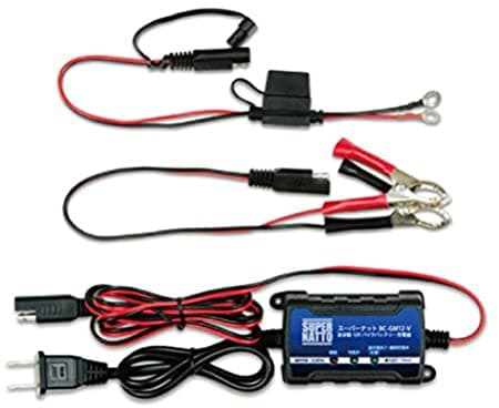 SUPER NATTO スーパーナット 全自動12Vバイクバッテリー充電器 バッテリー充電器・バッテリーチャージャー バッテリー関連